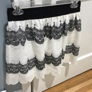 Black & White Lace Skirt